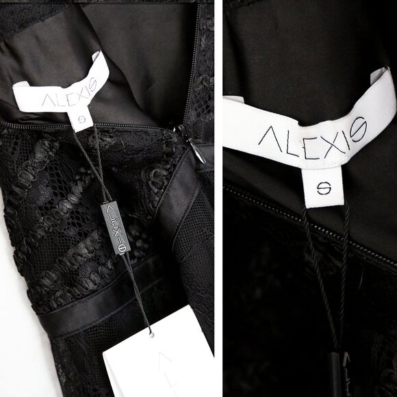 NEW Alexis Adal Dress S Black Sheer Lace Dark Romantic Whimsigoth Fairy $715 - Picture 7 of 16
